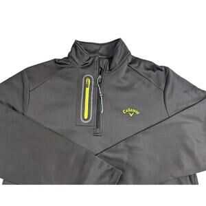 Callaway Golf pullover 1/4 Zip Sweatshirt Men's Medium Black Long Sleeve